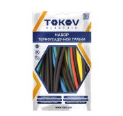 Набор трубок термоусадочных 2/1 100мм 21шт (7 цветов по 3шт) TOKOV ELECTRIC TKE-THK-2-0.1-7С