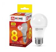 Лампа светодиодная LED-A60-VC 8Вт грушевидная 3000К тепл. бел. E27 760лм 230В IN HOME 4690612024004