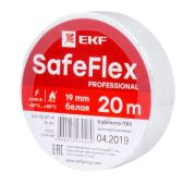 Изолента ПВХ 19мм (рул.20м) бел. SafeFlex EKF plc-iz-sf-w