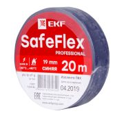 Изолента ПВХ 19мм (рул.20м) син. SafeFlex EKF plc-iz-sf-s