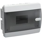 Корпус пластиковый ЩРВ-П-8 IP41 черн. прозр. дверь UNION Compact IEK UIC-KP12-V-08-41-K01