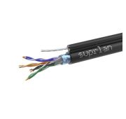 Кабель витая пара F/UTP кат.5E 4х2х24AWG solid Cu PE Out. T-FG8 Median трос (м) SUPRLAN 01-1035-1