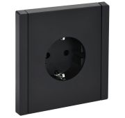 Розетка СП FORTE&PIANO FP116 16А с заземл. без защ. шторок винт. крепл. черн. IEK FP-R11-16-K02