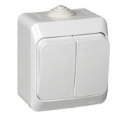 Выключатель 2-кл. ОП Этюд 10А IP44 10AX бел. SE BA10-042B
