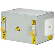 Ящик с понижающим трансформатором ЯТП 0.25 220/12В (2 авт. выкл.) IEK MTT12-012-0250