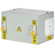 Ящик с понижающим трансформатором ЯТП 0.25 220/36В (2 авт. выкл.) IEK MTT12-036-0250