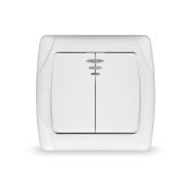 Выключатель 2-кл. СП Маргарита 10А IP20 с подсветкой бел. UNIVersal М0123