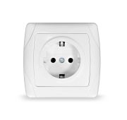 Розетка 1-м СП Маргарита 16А IP20 с заземл. бел. UNIVersal М0028