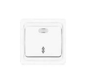 Переключатель проходной 1-кл. СП Валери 10А IP20 с подсветкой бел. UNIVersal В0125