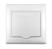 Розетка 1-м СП Севиль 16А IP20 с заземл. с крышкой бел. UNIVersal С0029