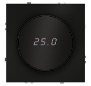 Терморегулятор электронный VOLTUM S70 с индикацией и датчиком, для теплого пола, (черный матовый)