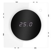 Терморегулятор электронный VOLTUM S70 с индикацией и датчиком, для теплого пола, (белый глянцевый)