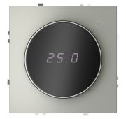Терморегулятор электронный VOLTUM S70 с индикацией и датчиком, для теплого пола, (сталь)