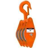 Блок шкивовый трехрольный с крюком 250 кг, D каната 7 - 9 мм, СибТаль