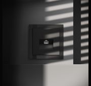 Розетка компьютерная встраиваемая VOLTUM S70 RJ45 кат.6, (черный матовый)