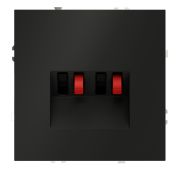 Розетка акустическая встраиваемая VOLTUM S70 4-местная, (черный матовый)