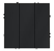 Выключатель встраиваемый VOLTUM S70 трехклавишный 10А, (графит)