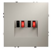 Розетка акустическая встраиваемая VOLTUM S70 4-местная, (кашемир)