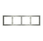 Рамка пластиковая VOLTUM S70 на 4 поста, (сталь)
