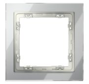 Рамка стеклянная VOLTUM S70 на 1 пост, (сталь, стекло)