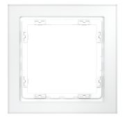 Рамка стеклянная VOLTUM S70 на 1 пост, (белый,матовый,стекло)