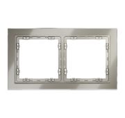 Рамка стеклянная VOLTUM S70 на 2 поста, (шелк, стекло)