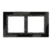 Рамка стеклянная VOLTUM S70 на 2 поста, (черный,стекло)