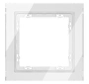 Рамка стеклянная VOLTUM S70 на 1 пост, (белый, стекло)