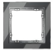 Рамка стеклянная VOLTUM S70 на 1 пост, (графит, стекло)