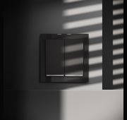 Выключатель встраиваемый VOLTUM S70 двухклавишный с подсветкой 10А, (черный матовый)