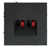 Розетка акустическая встраиваемая VOLTUM S70 4-местная, (графит)