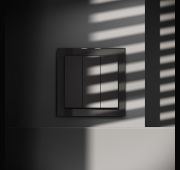 Выключатель встраиваемый VOLTUM S70 трехклавишный 10А, (черный матовый)