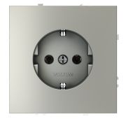 Розетка встраиваемая VOLTUM S70 с заземлением 16А, (сталь)