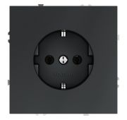 Розетка встраиваемая VOLTUM S70 с заземлением 16А, (графит)