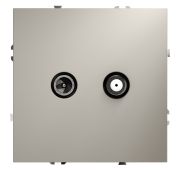 Розетка телевизионная встраиваемая VOLTUM S70 оконечная TV+SAT, (кашемир)