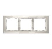 Рамка стеклянная VOLTUM S70 на 3 поста, (кашемир, стекло)