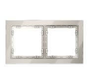 Рамка стеклянная VOLTUM S70 на 2 поста, (кашемир, стекло)