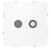 Розетка телевизионная встраиваемая VOLTUM S70 оконечная TV+SAT, (белый матовый)