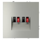 Розетка акустическая встраиваемая VOLTUM S70 4-местная, (сталь)