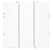 Выключатель встраиваемый VOLTUM S70 трехклавишный 10А, (белый матовый)