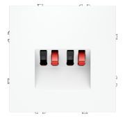 Розетка акустическая встраиваемая VOLTUM S70 4-местная, (белый матовый)