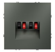 Розетка акустическая встраиваемая VOLTUM S70 4-местная, (титан)