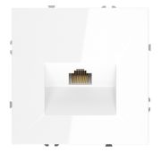 Розетка компьютерная встраиваемая VOLTUM S70 RJ45 кат.6, (белый глянцевый)