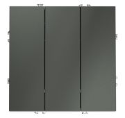 Выключатель встраиваемый VOLTUM S70 трехклавишный 10А, (титан)