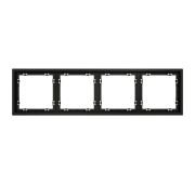 Рамка пластиковая VOLTUM S70 на 4 поста, (черный матовый)