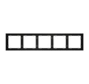 Рамка пластиковая VOLTUM S70 на 5 постов, (черный матовый)