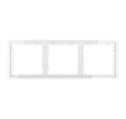 Рамка пластиковая VOLTUM S70 на 3 поста, (белый глянцевый)