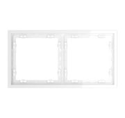Рамка пластиковая VOLTUM S70 на 2 поста, (белый глянцевый)