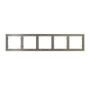 Рамка пластиковая VOLTUM S70 на 5 постов, (шелк)