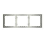 Рамка пластиковая VOLTUM S70 на 3 поста, (сталь)